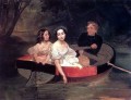 Selbstporträt mit Baroness ye n meller zakomelskaya und einem Mädchen in einem Boot Karl Bryullov